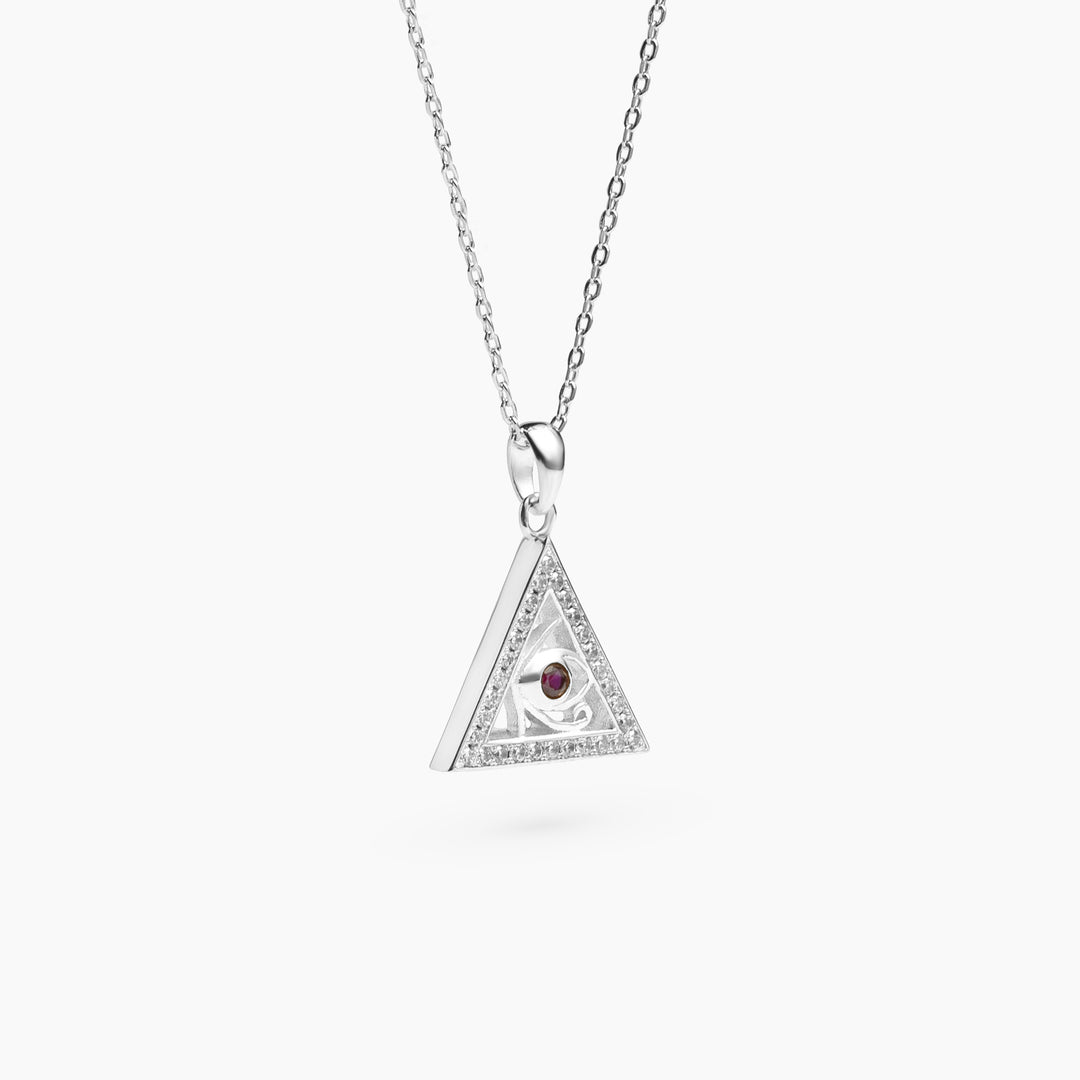 エターナルアイズ シンセティック ホワイトゴールドネックレス – GEMCEREY エターナルアイズ シンセティック ホワイトゴールドネックレス – GEMCEREY