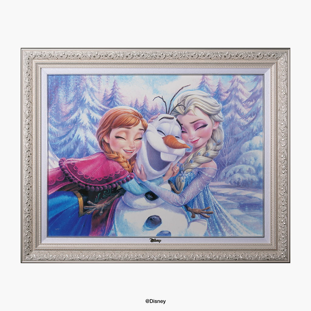 アナと雪の女王 当選 小皿アート 家族の思い出 エルサ アナ オラフ ディズニー アナと雪の女王 当選 小皿アート 家族の思い出 エルサ アナ